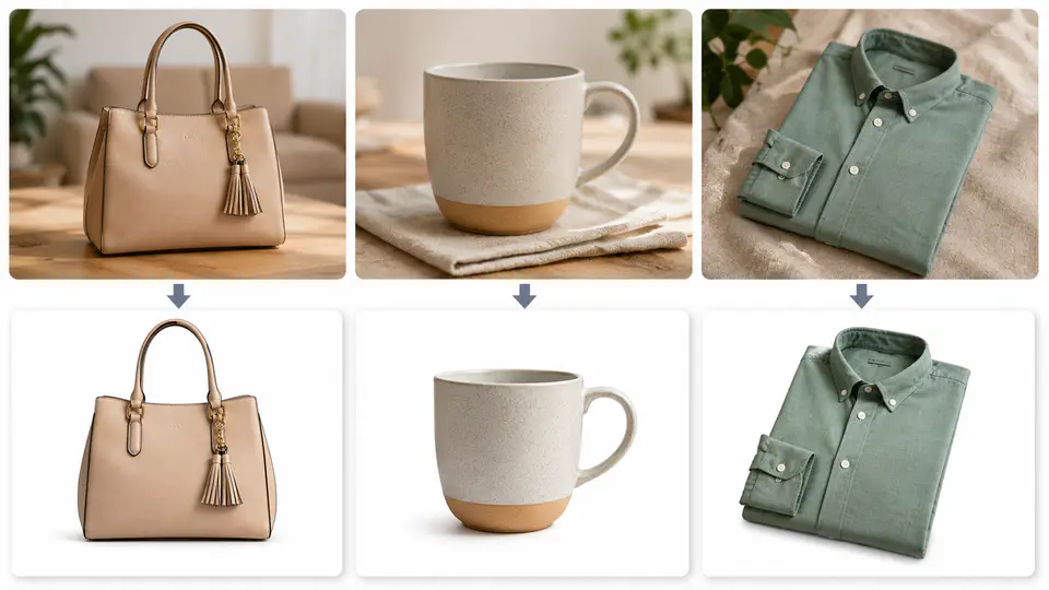 How to quickly get eCommerce product photos with white transparent background?