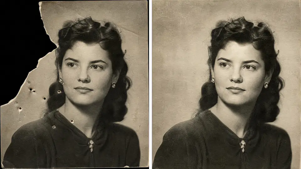 How to Fill Missing Areas in Old Photos