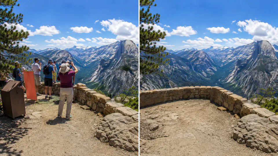 How to quickly delete unwanted people from photos?